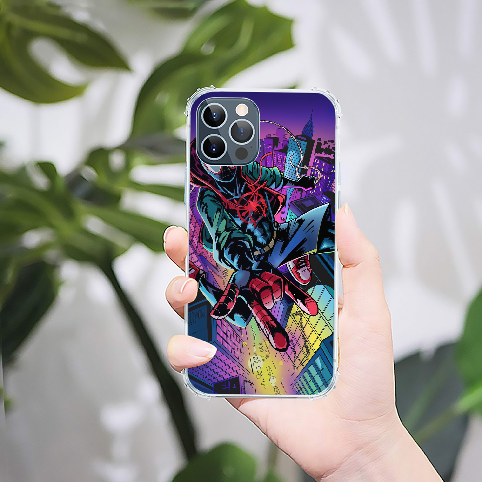 （画像用） Spider Man スパイダーマン 【iPhone 12シリーズ対応】透明スマホケース（クリアソフトケース）